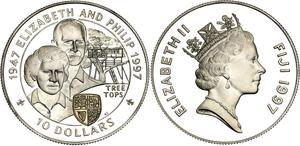 Fiji / Ten Dollars Silver 1997 Wedding - obverse photo