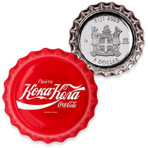 Fiji / One Dollar Silver 2020 Coca-Cola Cap - Russia - obverse photo