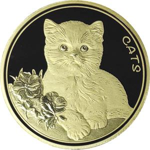 Fiji / Gold Ounce 2023 Cats - reverse photo