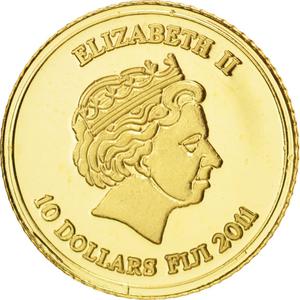 Fiji / Ten Dollars 2011 Gold Amazon - obverse photo