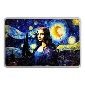 Fiji / Silver Two Ounces 2024 Mona Lisa - Van Gogh - reverse photo
