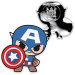 Silver Ounce 2021 Mini-Hero - Captain America: Photo Coin, Fiji, Silver Ounce 2021 Mini-Hero - Captain America / thumbnail