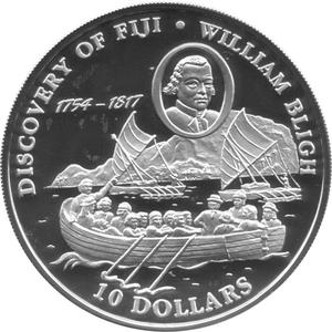 Fiji / Silver Ounce 1993 William Bligh - reverse photo