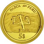 Five Dollars 2006 Gold Nazca: Photo Coin, Fiji, Five Dollars 2006 Gold Nazca / thumbnail