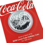 Silver Ounce 2019 Coca-Cola Santa Claus: Photo Coin, Fiji, Silver Ounce 2019 Coca-Cola Santa Claus / thumbnail