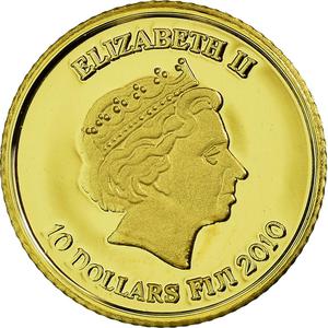 Fiji / Ten Dollars 2010 Ancient Egypt Gods - reverse photo