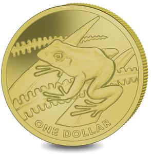 Fiji / One Dollar 2018 Tree Frog - reverse photo