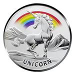Fiji / Silver Ounce 2023 Unicorn / Coloured Reverse - reverse photo