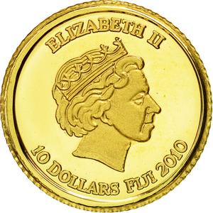 Fiji / Ten Dollars 2010 Gold Earth - obverse photo