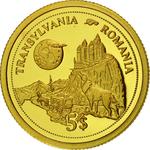 Five Dollars 2006 Gold Transylvania: Photo Coin, Fiji, Five Dollars 2006 Gold Transylvania / thumbnail