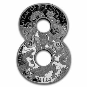 Fiji / Silver 888 Grams 2024 Year of the Dragon - reverse photo