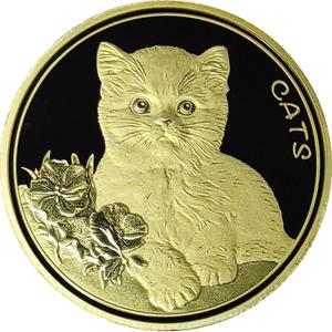Fiji / Gold Tenth-Ounce 2023 Cats - reverse photo