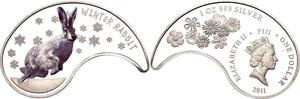 Fiji / Silver Ounce 2011 Year of the Rabbit - reverse photo