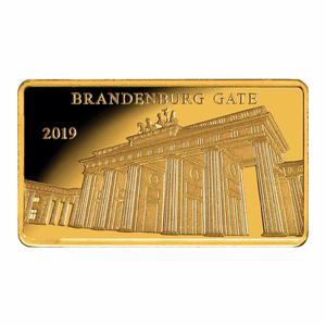 Fiji / Gold Half Gram 2019 Berlin - Brandenburg Gate - reverse photo