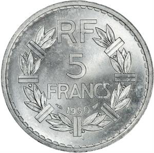 France / Five Francs 1950 - reverse photo