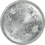 France / Five Francs 1950 - reverse photo