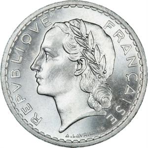 France / Five Francs 1950 - obverse photo
