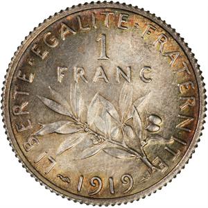France / One Franc 1919 - reverse photo