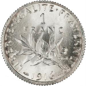 France / One Franc 1916 - reverse photo