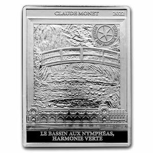 France / Ten Euro Silver 2022 Masterpieces of Museums - The Water Lily Pond - reverse photo