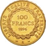 France / One Hundred Francs 1896 - reverse photo