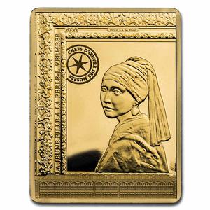 France / Gold Quarter Ounce 2021 Masterpieces of Museums - Girl with a Pearl Earring - reverse photo