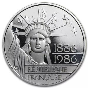 France / Platinum Twenty Grams 1986 Statue of Liberty - obverse photo