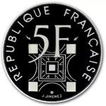 France / Platinum Half Ounce 1989 Eiffel Tower - obverse photo