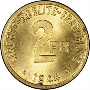 France / Two Francs 1944 - reverse photo