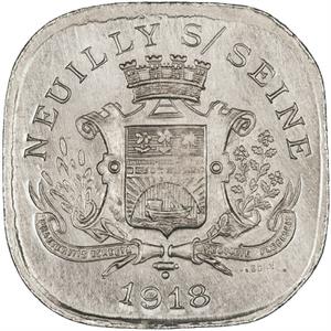 France / Twenty Centimes Token 1918 Neuilly-sur-Seine - obverse photo
