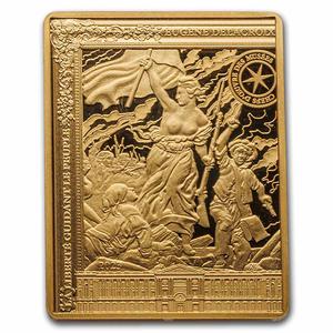 France / Gold Quarter Ounce 2023 Masterpieces of Museums - Delacroix - reverse photo