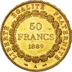 France / Fifty Francs 1889 - reverse photo