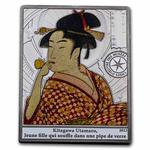France / Ten Euro Silver 2023 Masterpieces of Museums - Kitagawa - reverse photo