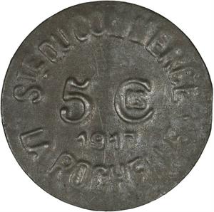 France / Five Centimes Token 1917 La Rochelle - obverse photo