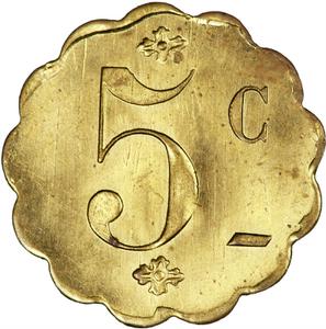 France / Five Centimes Token 1914 Montpelier - reverse photo