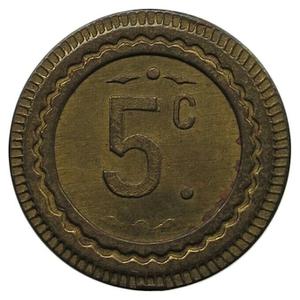 France, First Republic / Jeton 5 Centimes Lovers - obverse photo