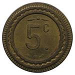 Jeton 5 Centimes Lovers: Photo Coin, France, First Republic, Jeton 5 Centimes Lovers / thumbnail