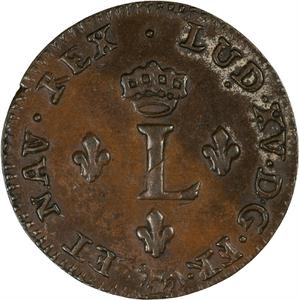 France, Kingdom of / Two Sols 1755 - obverse photo