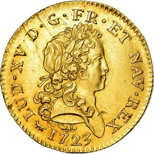 France, Kingdom of / Double Louis d'Or 1723 - obverse photo