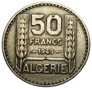 Algeria, French / Fifty Francs 1949 - obverse photo