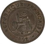 One Cent 1892: Photo Coin, French Indochina, One Cent 1892 / thumbnail