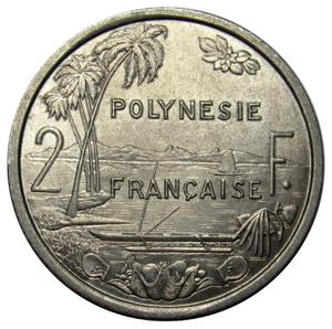 French Polynesia / Two Francs 1979 - reverse photo
