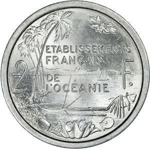 French Polynesia / Two Francs 1949 - reverse photo