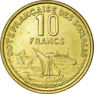 French Somaliland / Ten Francs 1965 Essai - reverse photo