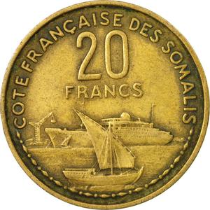 French Somaliland / Twenty Francs 1959 - reverse photo