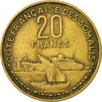 Twenty Francs 1959: Photo Coin, French Somaliland, Twenty Francs 1959 / thumbnail
