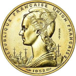 French Somaliland / Twenty Francs 1952 Essai - obverse photo