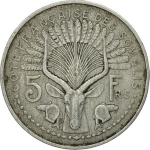 French Somaliland / Five Francs 1948 - reverse photo