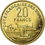 Twenty Francs 1952 Essai: Photo Coin, French Somaliland, Twenty Francs 1952 / thumbnail