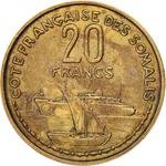 Twenty Francs 1952: Photo Coin, French Somaliland, Twenty Francs 1952 / thumbnail